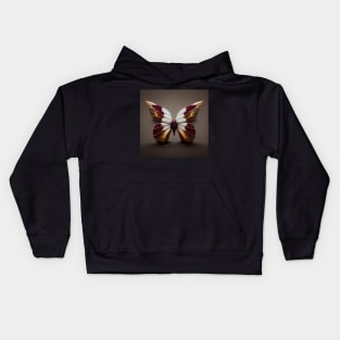 red and gold crystal butterfly Kids Hoodie